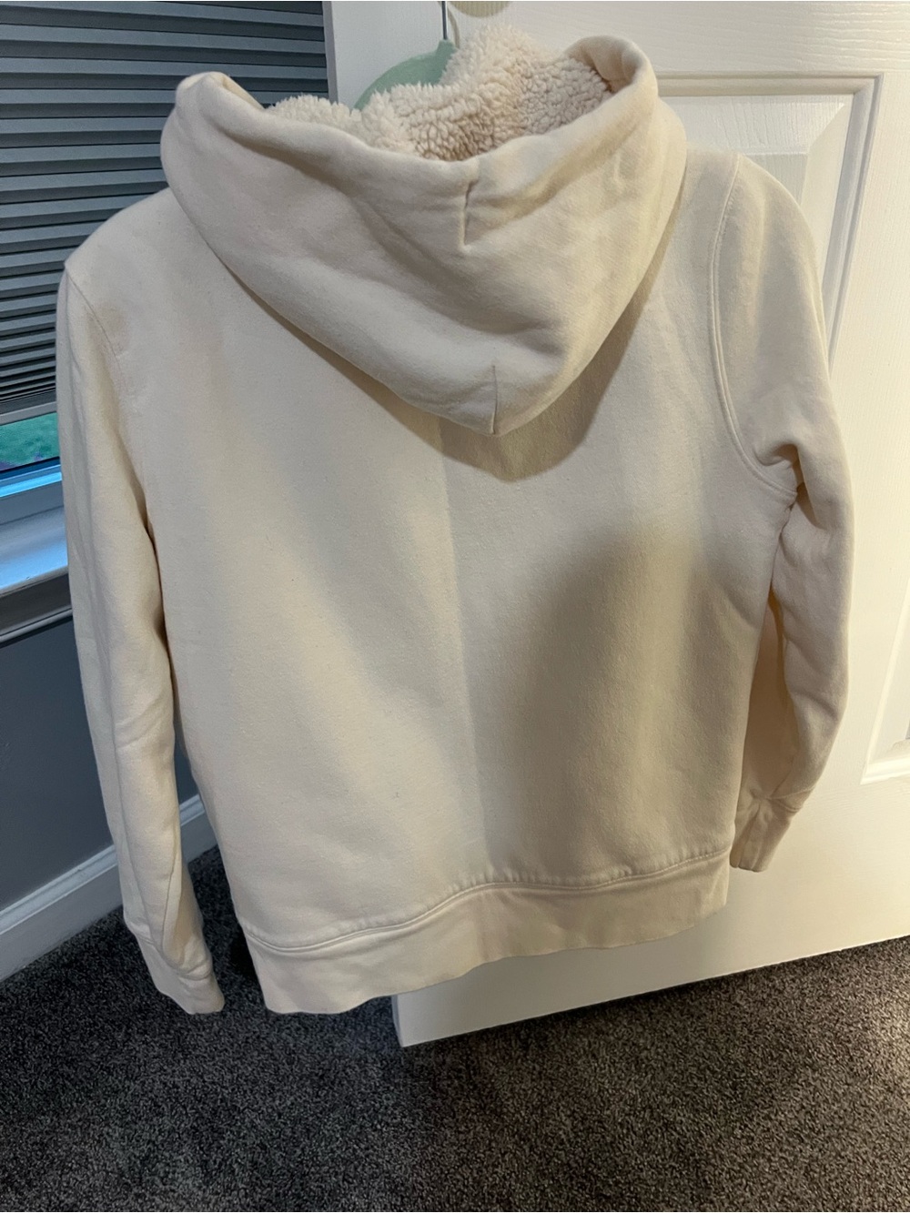 GAP Wome’s Full Zip Sherpa Hoodie Medium / Warm Cozy Jacket Cream - Picture 4 of 4